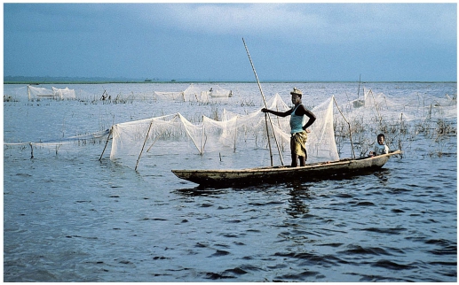 Pêcheur sur le lac Nokoué