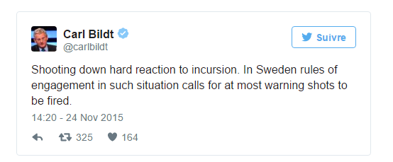 Tweet de Carl Bildt